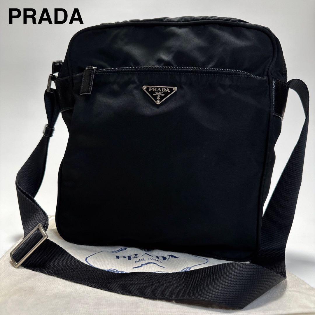 新作モデル 157【極美品】プラダ PRADA 三角ロゴ ナイロン レザー
