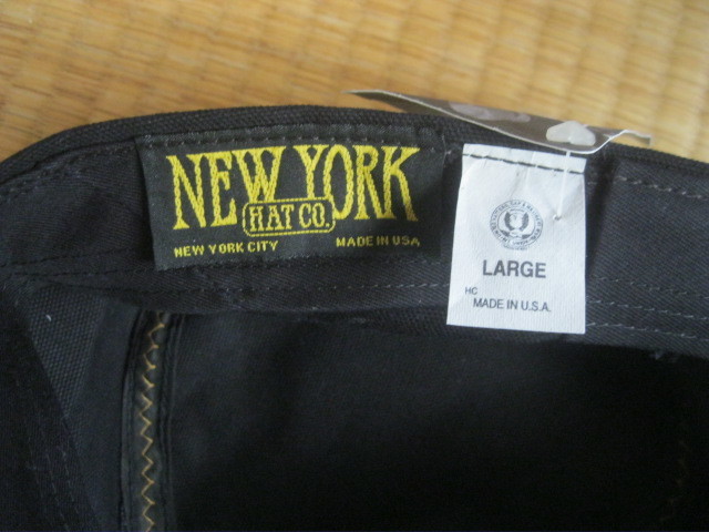 NEW YORK HAT&Co change ... cap black L canvas cloth new goods 