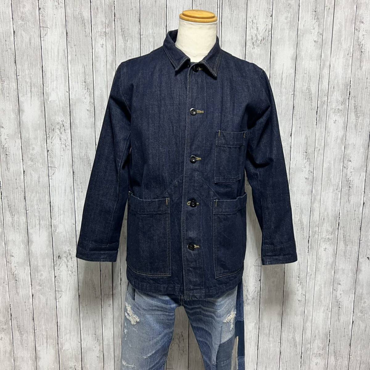 美品 MHL × CANTON OVERALLSコラボデニムカバーオール 日本製 美品 MHL × CANTON OVERALLSコラボデニムカバーオール 日本製