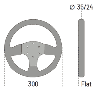 SPARCO（スパルコ） ステアリング P300（スエード） 300φ 極小径 スポーツタイプ_画像2