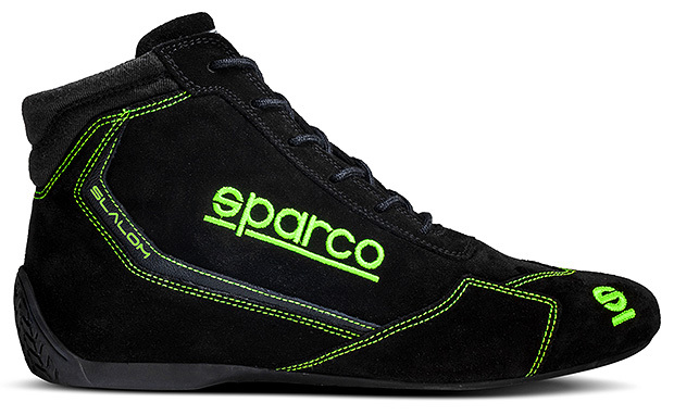 SPARCO（スパルコ） レーシングシューズ SLALOM ブラックxグリーン 41サイズ（26.0cm）FIA 8856-2018_画像2