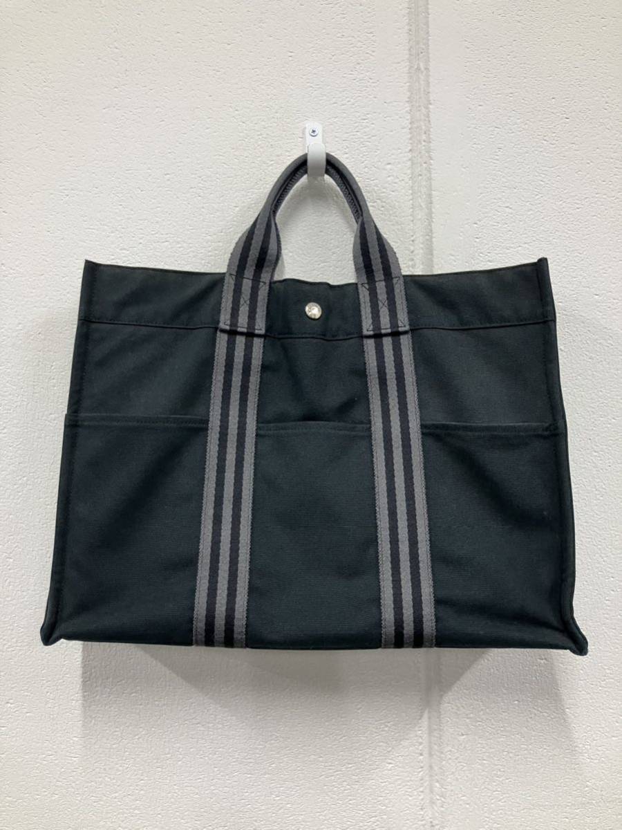 エルメス HERMES フールトゥ MM キャンバス トート バッグ 鞄 セリエ
