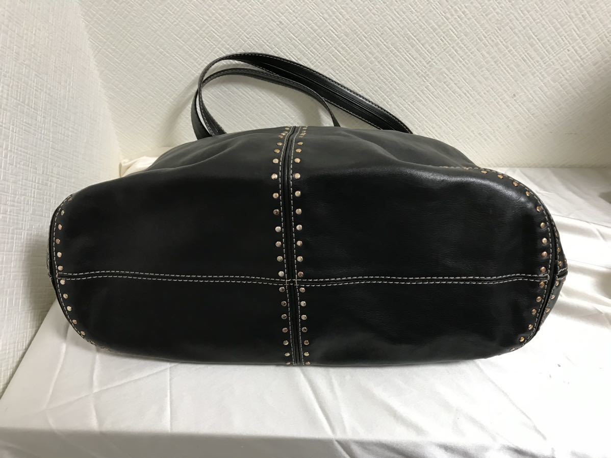  genuine article Michael Kors MICHAELKORS original leather studs Boston bag business tote bag handbag travel travel men's lady's black black 