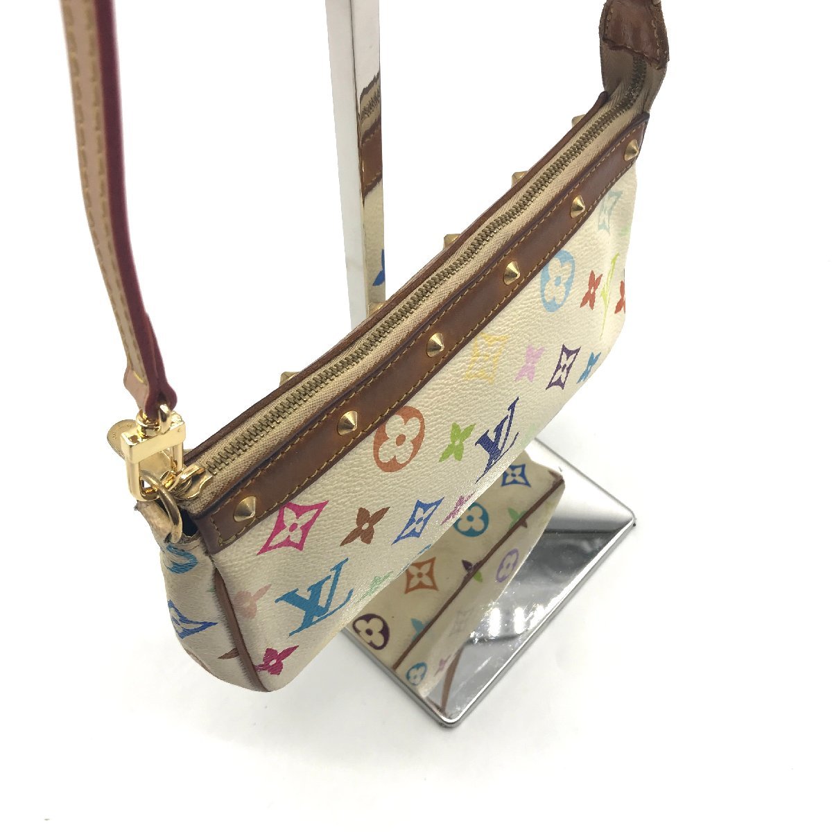 1円 良品 LOUISVUITTON ルイヴィトン モノグラム マルチ カラー アクセソワール ショルダー バッグ K442_画像7