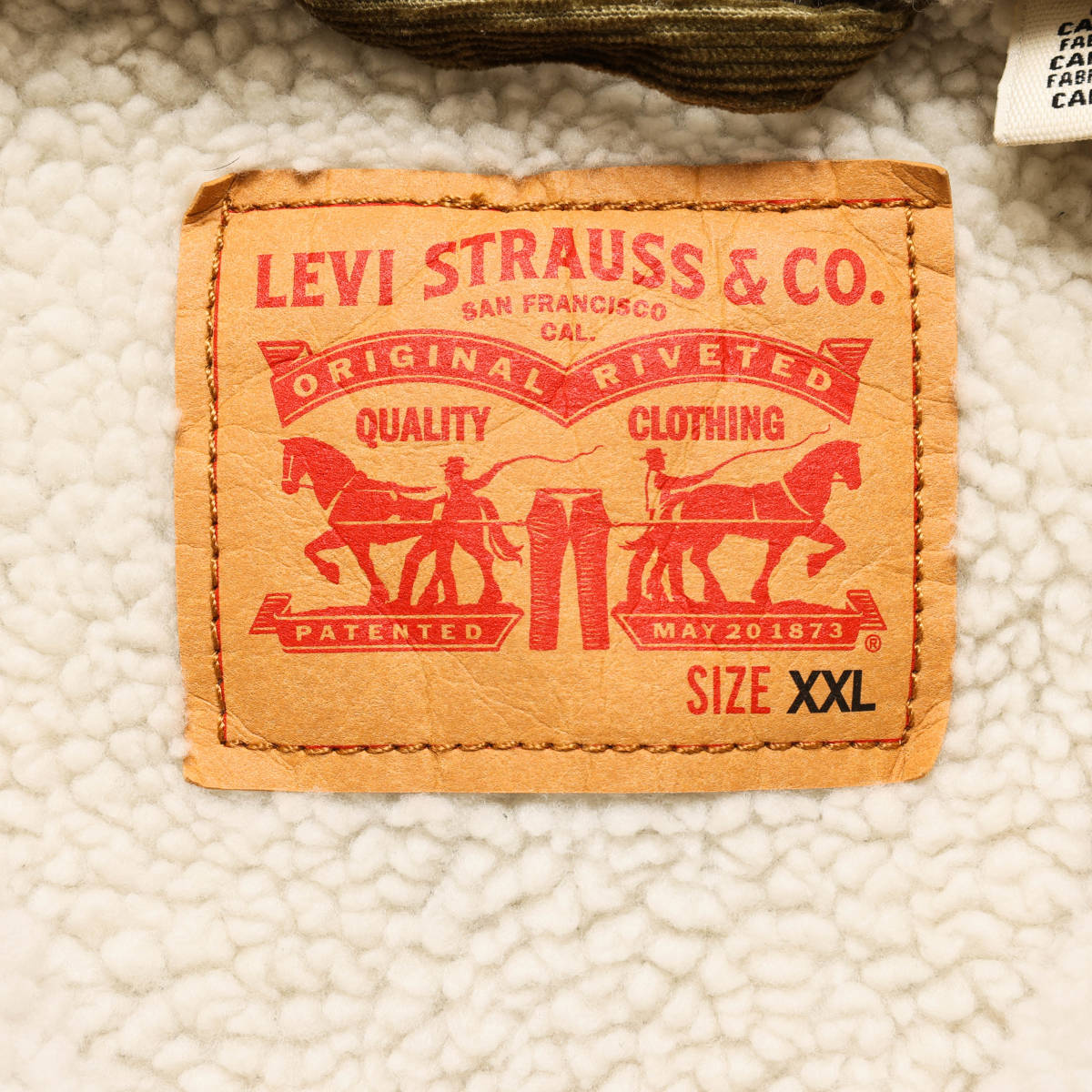 Levi'sリーバイス◆TYPE3 コーデュロイ シェルパ トラッカージャケット◆オリーブ◆サイズXXL_画像7