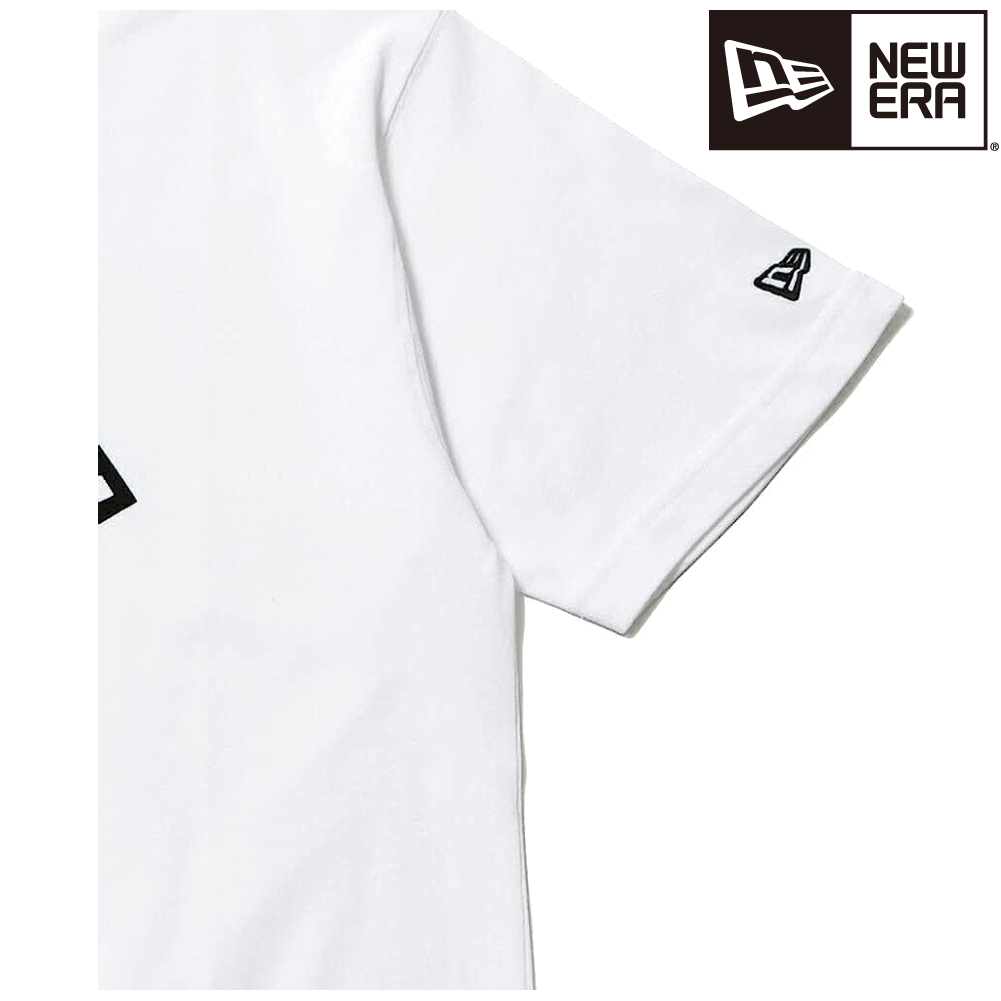 ニューエラ S/S Tシャツ コットン フラッグロゴ ホワイト ブラック レギュラーフィット ホワイト M 1枚 [M便2.5] [M便 1/1]_画像2