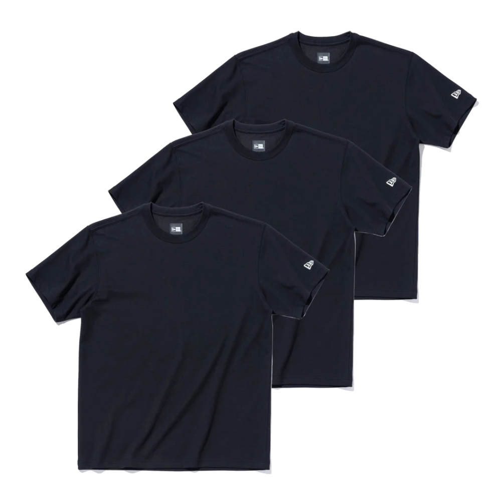 ニューエラ S/S Tシャツ 3-Pack パフォーマンス ブラック ブラック XL 1セット 1個 [T便60] [T便 1/1]_画像1