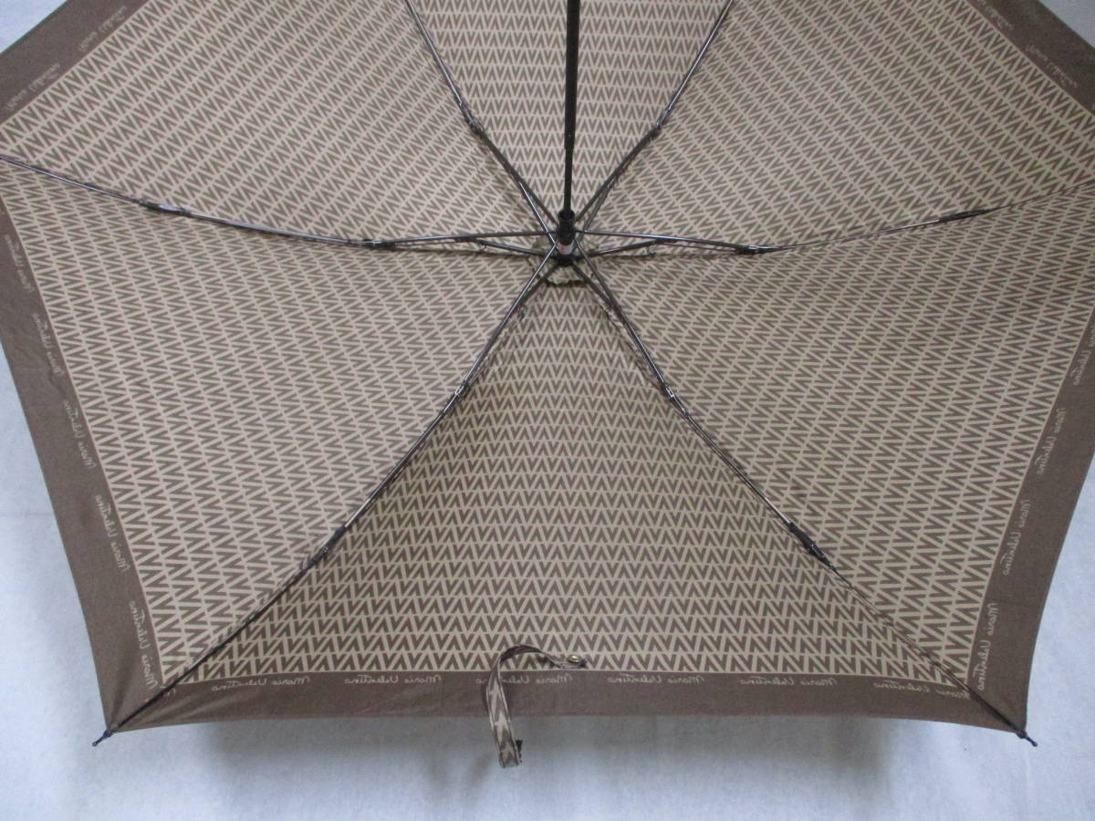 マリオバレンチノ 三つ折りたたみ傘 レトロ 半径５２ｃｍ 持ち手部分シュリンク包装されています ケース付き 製品番号ＫＳ７０６９の画像10