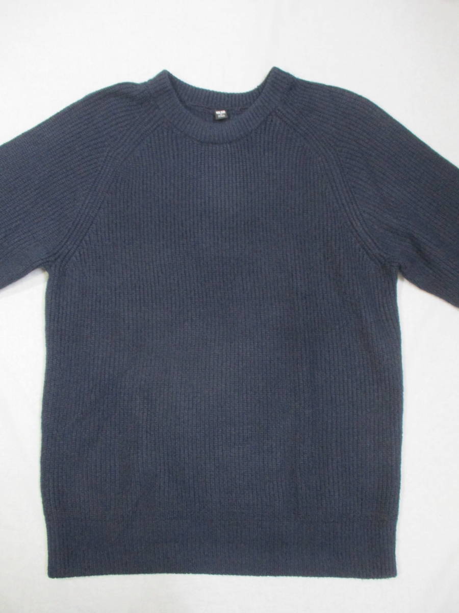 ユニクロ　ミドルゲージモックネックセーター（長袖）　ＮＡＶＹ　Ｍサイズ　453762_画像4