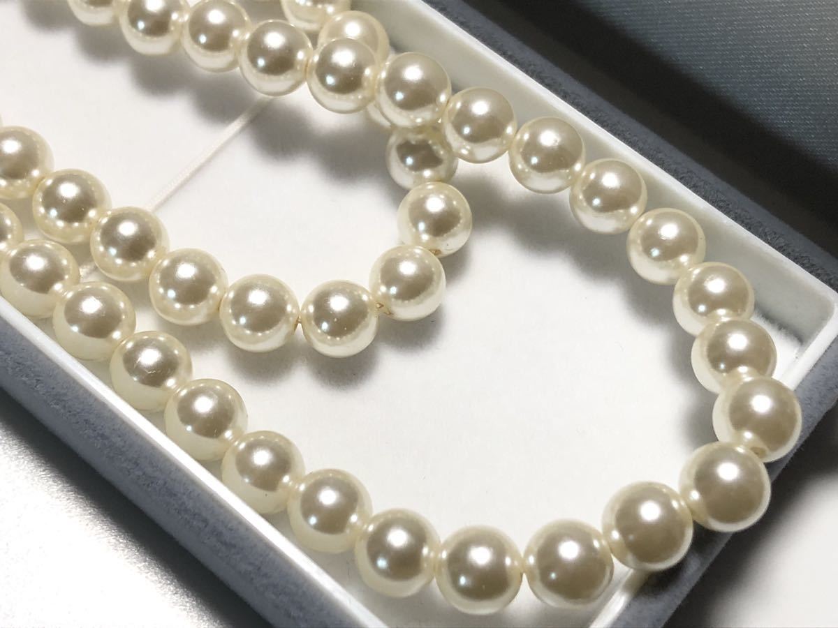 fake pearl 37.5g 6.5. sphere 2 ream necklace beautiful goods [ inspection / pearl ]