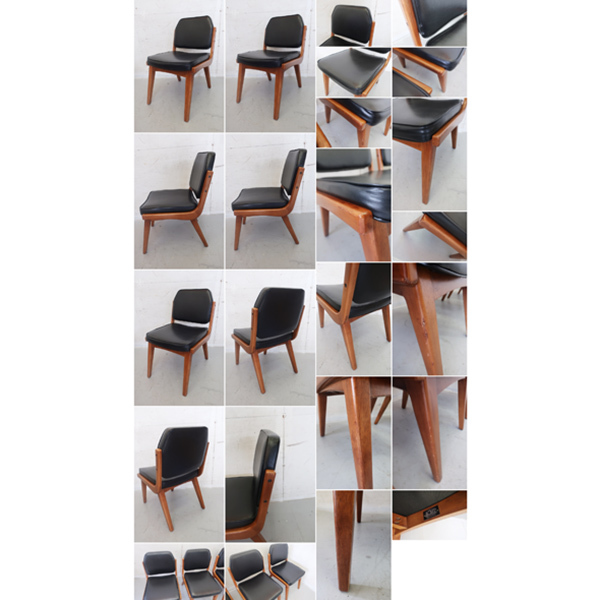 ■P510■美品■ACME Furniture/アクメファニチャー■SIERRA CHAIR/シエラチェア■4脚セット■ヴィンテージスタイル■ラバーウッド■モダン_画像3