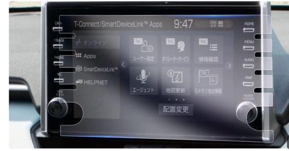 【TOYOTA】 トヨタ 9インチ 車用液晶 カーナビ 保護フィルム 2枚_画像2