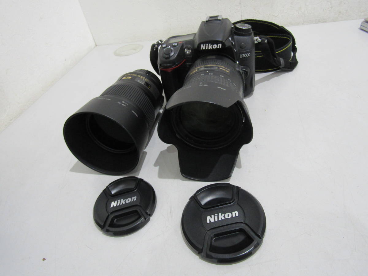 ■【A54053】中古激安良品★Nikon　D7000　一眼デジカメ　AF-S　18-200　1：3.5-5.6　AF-S　60ｍｍ　1：2.8G　レンズ付き■_画像1