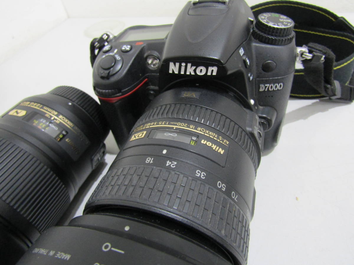 ■【A54053】中古激安良品★Nikon　D7000　一眼デジカメ　AF-S　18-200　1：3.5-5.6　AF-S　60ｍｍ　1：2.8G　レンズ付き■_画像2