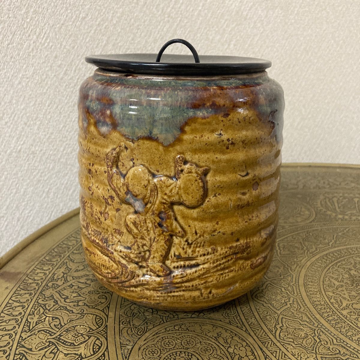 時代水指　唐子　茶道具　骨董品　〈検 高取焼　朝鮮唐津　古備前　黄瀬戸