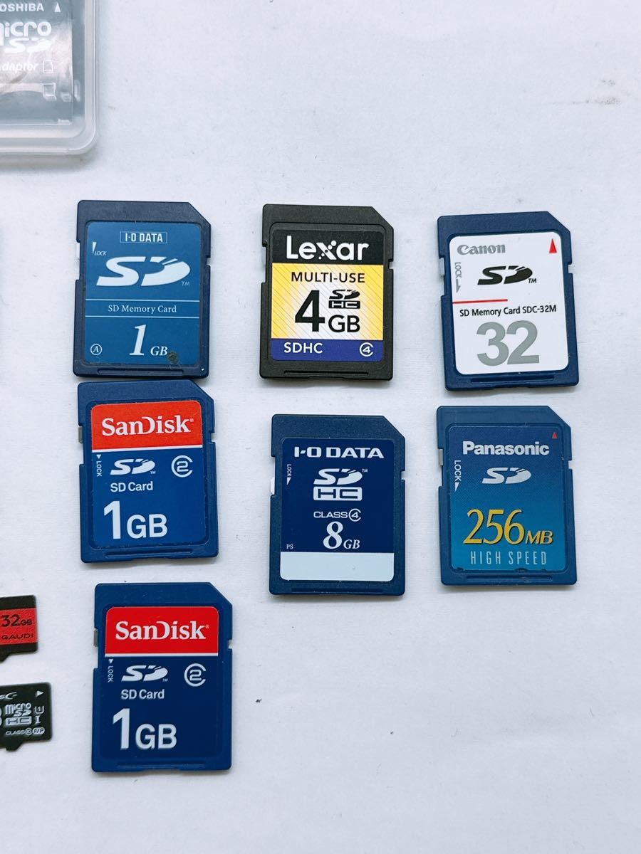 microSDカード 1GB/4GB/8GB/32M/256MB★Adapter mini SDカード メモリーカード★Panasonic GAUDI Lexar I'ODATD TOSHIBA 現状渡し_画像3