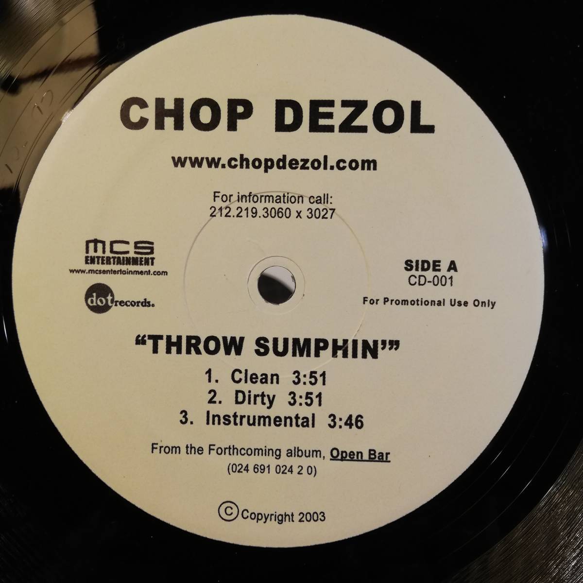 [12]US盤PROMO ONLY　Throw Sumphin / Round Here // Chop Dezol [12]HIPHOPラップRAPヒップホップ 00s　シングル_画像1