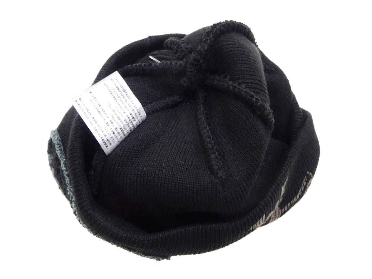  Vanson вязаная шапка VANSON хлопок вязаная шапка hyu- man bo-n SaGa la вышивка NVCP-2308 черный × уголь новый товар 