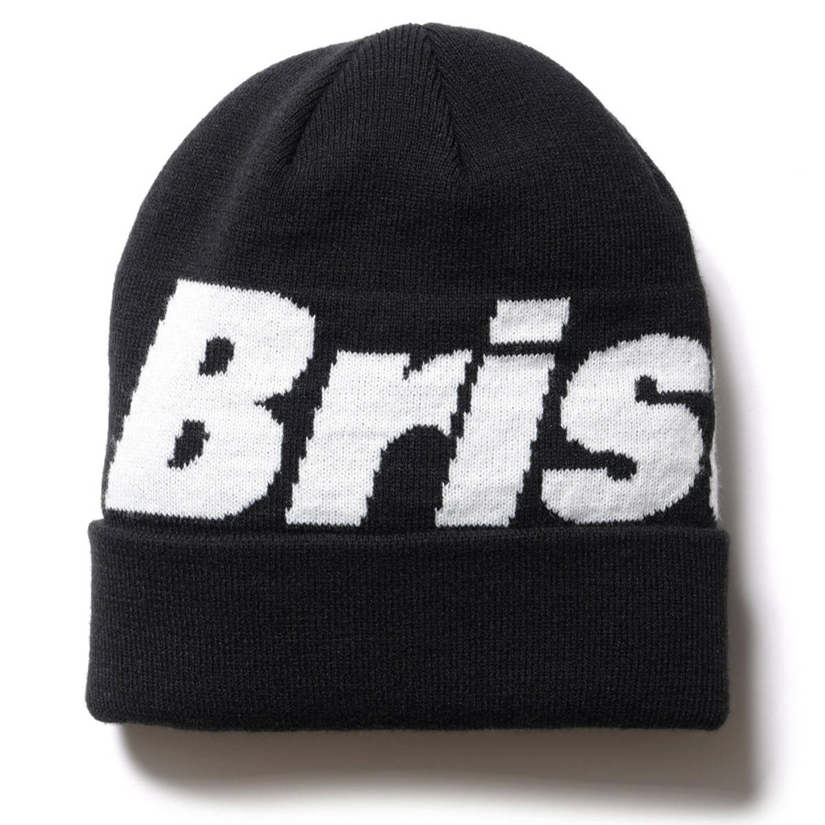 新品23AW黒F C Real BristolニットキャップBIG LOGO KNIT CAPニット帽