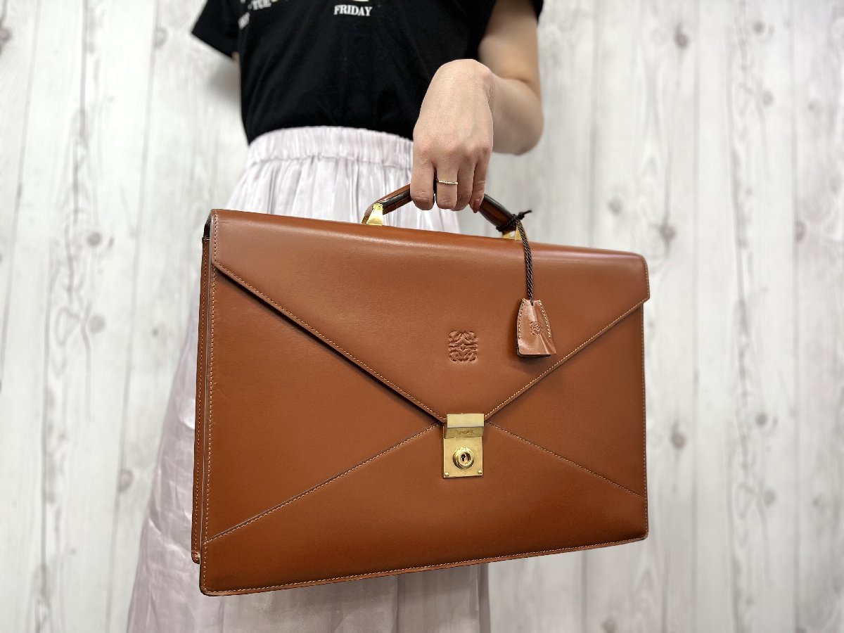 逸品】 アナグラム ロエベ LOEWE 極美品 ビジネスバッグ 64300 メンズ