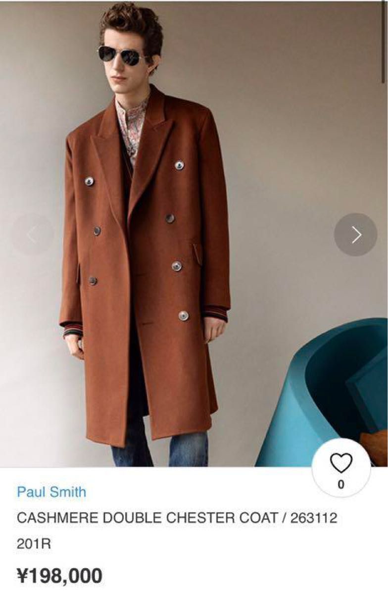 定価20万】Paul Smith ダブル チェスターコート カシミヤ｜PayPayフリマ