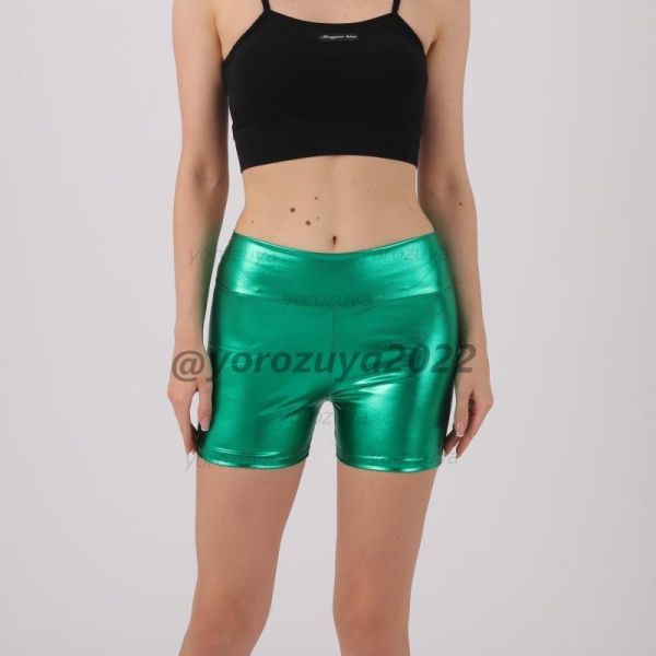 98-347-14 Performance pants short pants [ green,L size ] lady's men's sexy Night Club stage cosplay.2