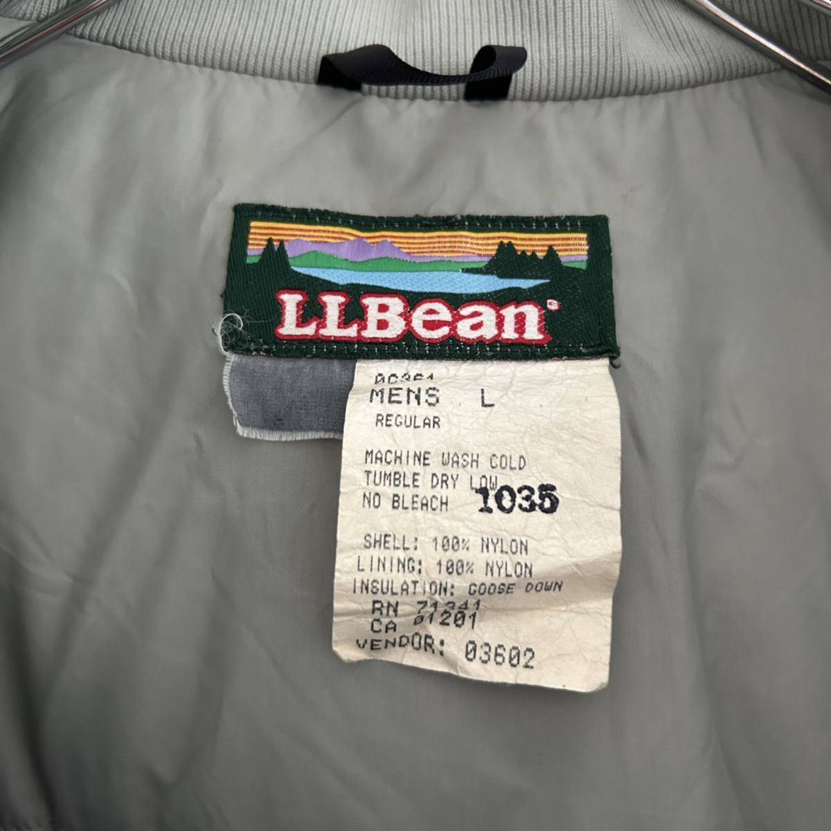 80s L.L.Bean エルエルビーン Penobscot Parka ペノブスコットパーカー ダウンパーカー L ナイロンシェル アウトドア 古着 ヴィンテージ_画像3