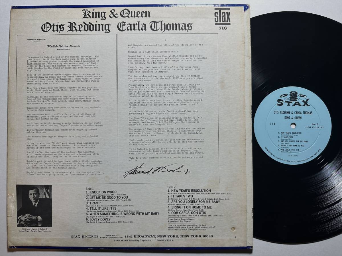 Otis Redding & Carla Thomas・King & Queen　US Stax Original MONO LP_23102511