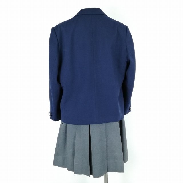 1円 ブレザー スカート 上下2点セット BM 大きいサイズ 特大 トンボ 冬物 女子 学生服 中学 高校 紺 制服 中古 ランクC NA0607_画像2