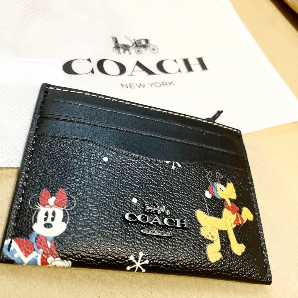 送料込●新品●COACH X ディズニー100周年コラボ 定期入 ミニー×プルート A カードケース2023年コラボ新作 ミッキーマウス