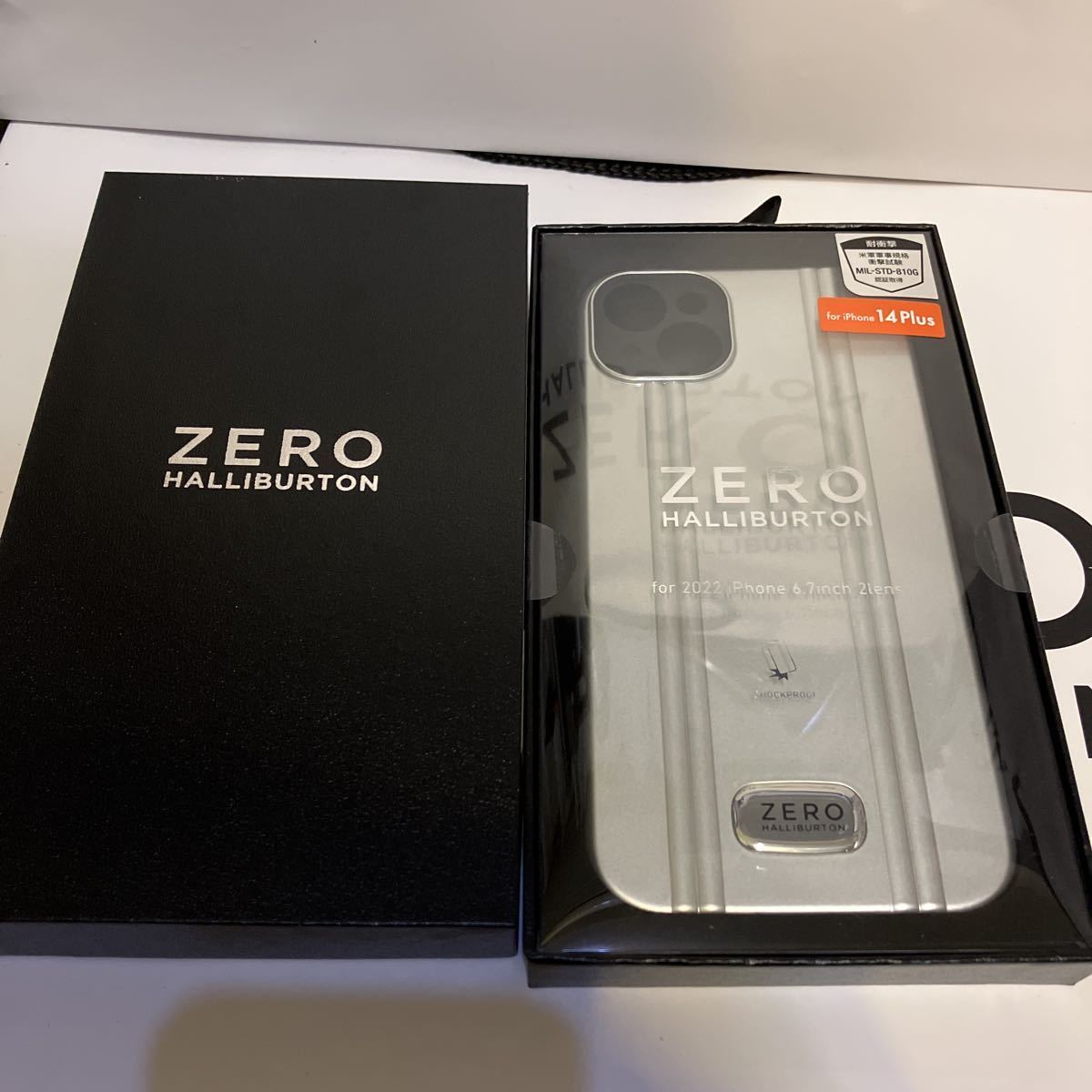 * новый товар * включая доставку ZERO HALLIBURTON iPhone14PLUS для Zero Halliburton серебряный A поли машина boneito производства смартфон кейс Shockproof Case iPhone