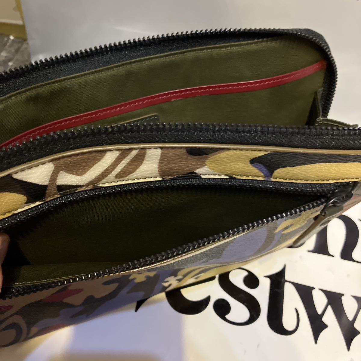 送料込●新品●価29700円 Vivienne Westwood サコッシュバッグ オーブ柄 茶色系マルチB 塩ビ×牛革 ヴィヴィアンウエストウッド ビビアン_画像6