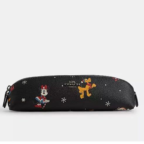 送料込 新品 COACH X ディズニー100周年コラボ ペンケースB 黒 送料込 新品 COACH X ディズニー100周年コラボ ペンケースB 黒