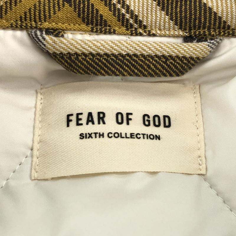 [ used ]FEAR OF GOD flannel shirt jacket S yellow fi blue bgodo[240010405162]