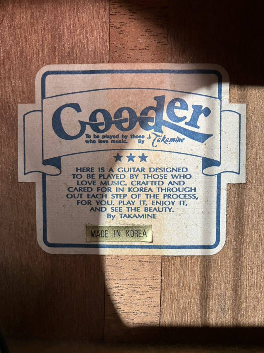 ■【売り切り】Cooder（コーダー）by Takamine エレアコギター _画像7