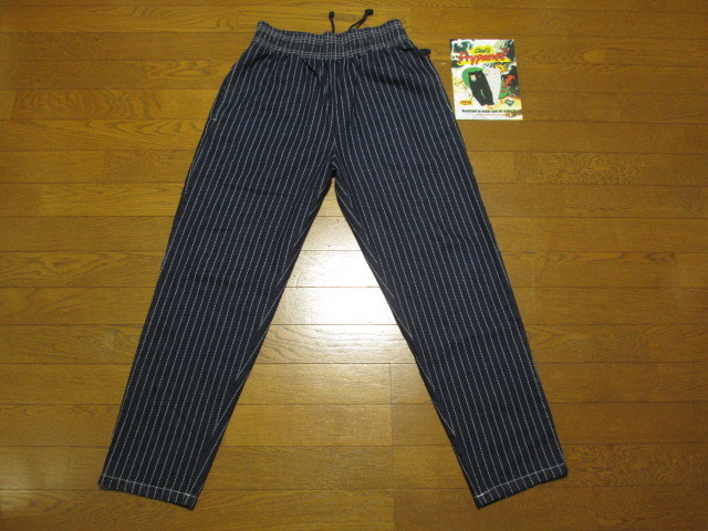 美品良好 クックマン シェフパンツ ウォバッシュ ストライプ デニム M コットン100％ COOKMAN Chef Pants Wabash Stripe Denim _画像4