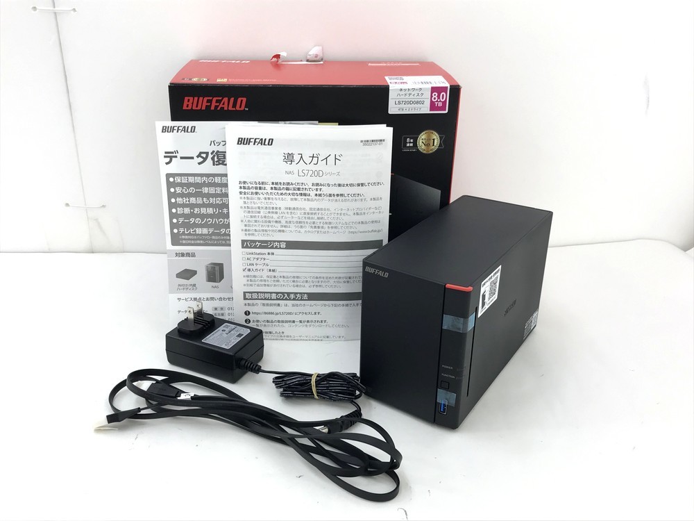 同梱不可】【100】品 BUFFALO 8TB LS720D0802 ネットワーク対応HDD