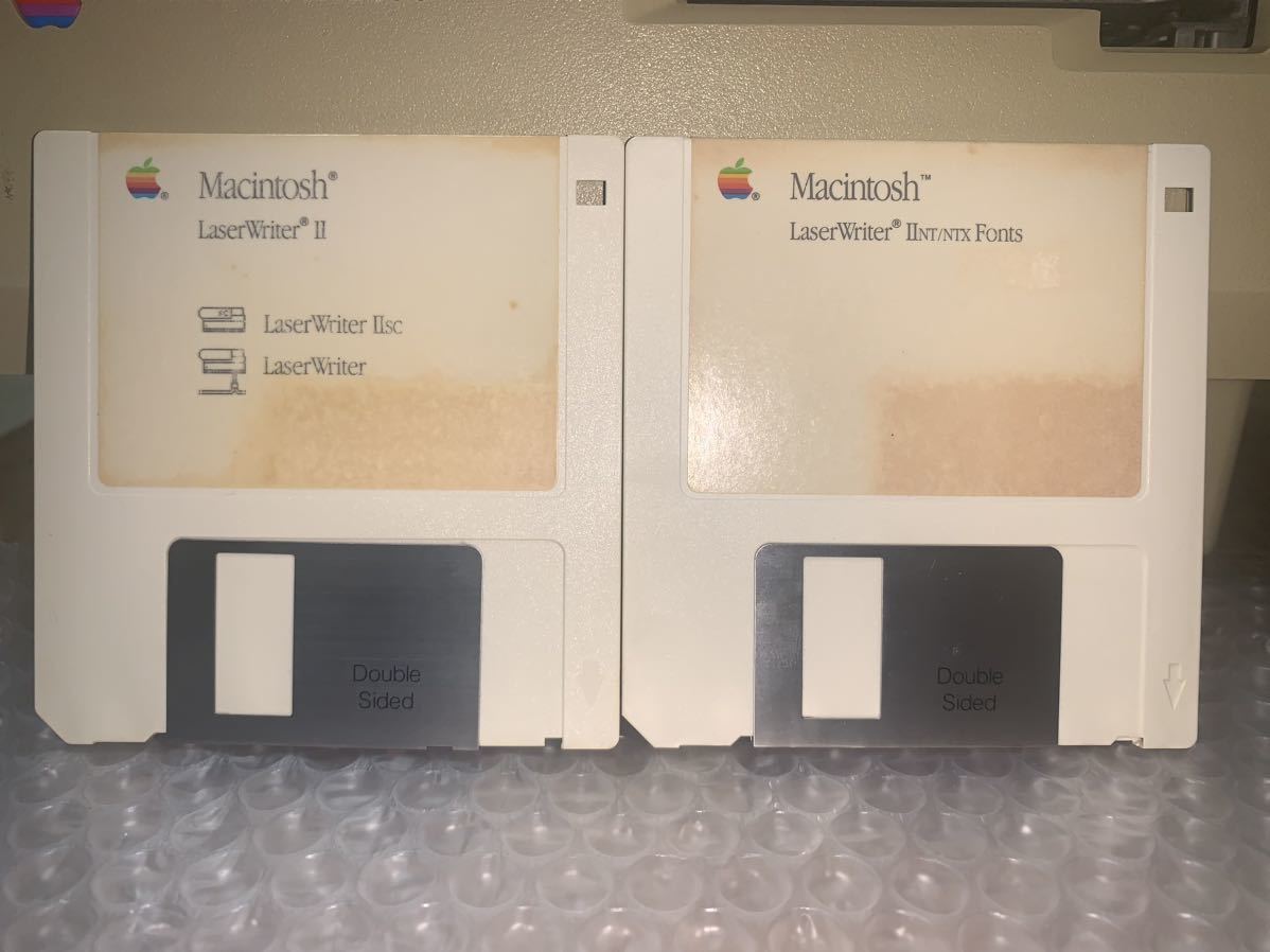 Apple Macintosh LaserWriter II for floppy disk 2 pieces set 