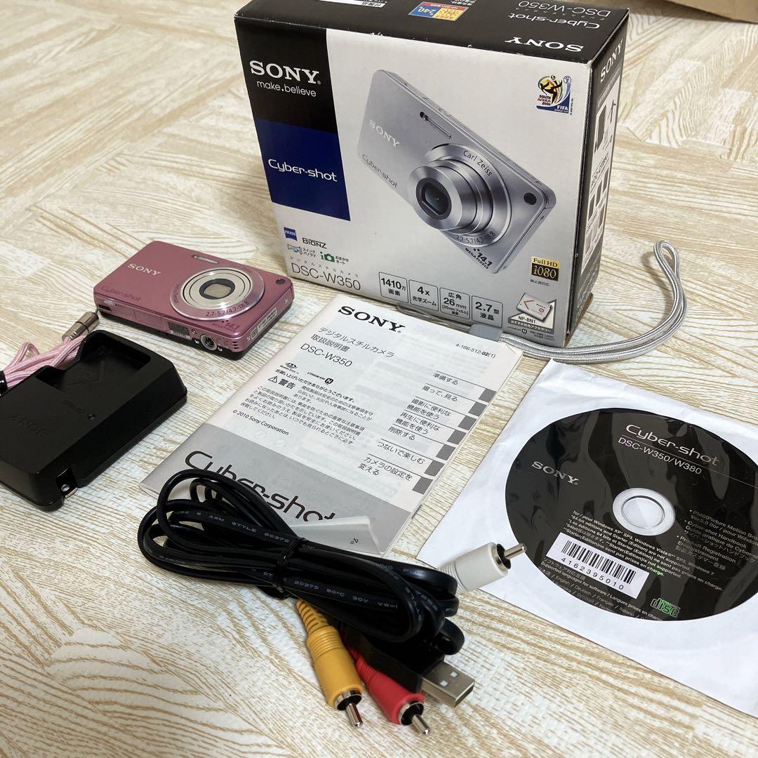 SONY ソニー Cyber-shot DSC-W350(P)(元箱・取説付)(ソニー)|売買