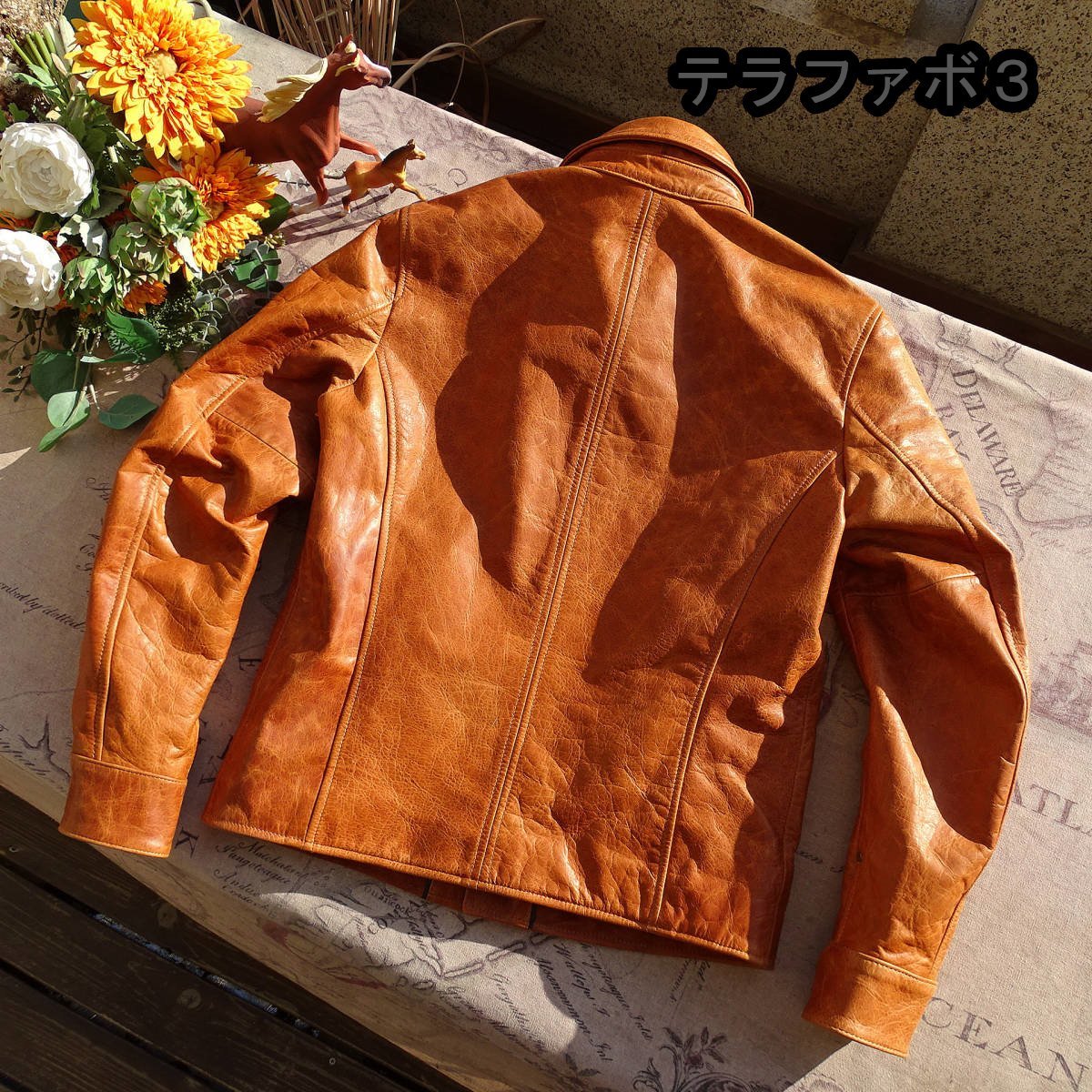 ブレーキマン 馬革 ホースハイド レザージャケット コート 本革 革ジャン ジャンパー アメカジ レトロ Ｓ～5XL グリーン_画像4