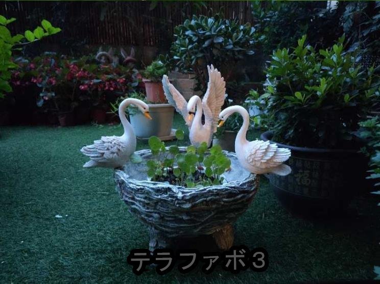 白鳥の庭の置物 庭園置物_画像5