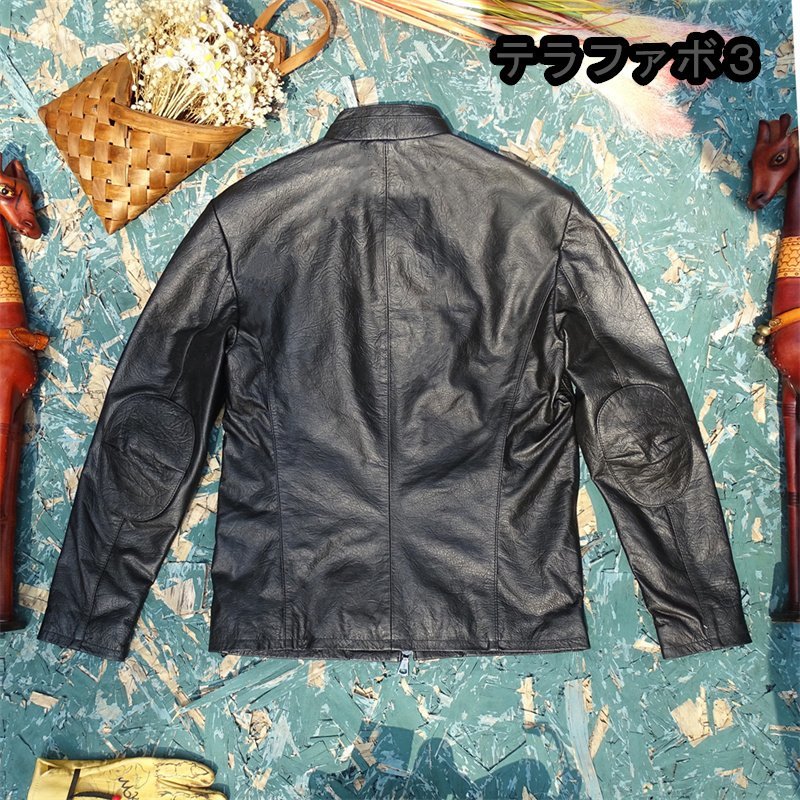 レザージャケット 牛革 カウハイド ライダース 本革 メンズファッション 革ジャン 黒 S~3XL レザージャケット 牛革 カウハイド ライダース 本革 メンズファッション 革ジャン 黒 S~3XL