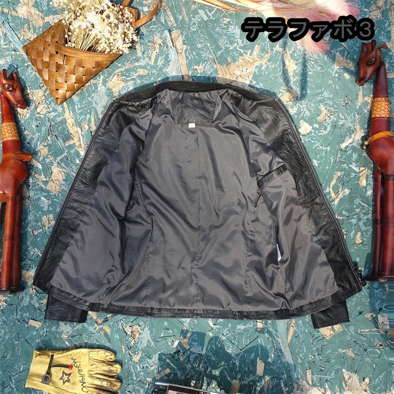 レザージャケット 牛革 カウハイド ライダース 本革 メンズファッション 革ジャン 黒 S~3XL レザージャケット 牛革 カウハイド ライダース 本革 メンズファッション 革ジャン 黒 S~3XL