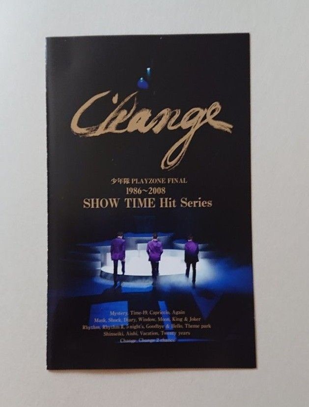 少年隊 PLAYZONE FINAL 1986～2008 SHOW TIME Hit Series DVD 2枚組 Change 