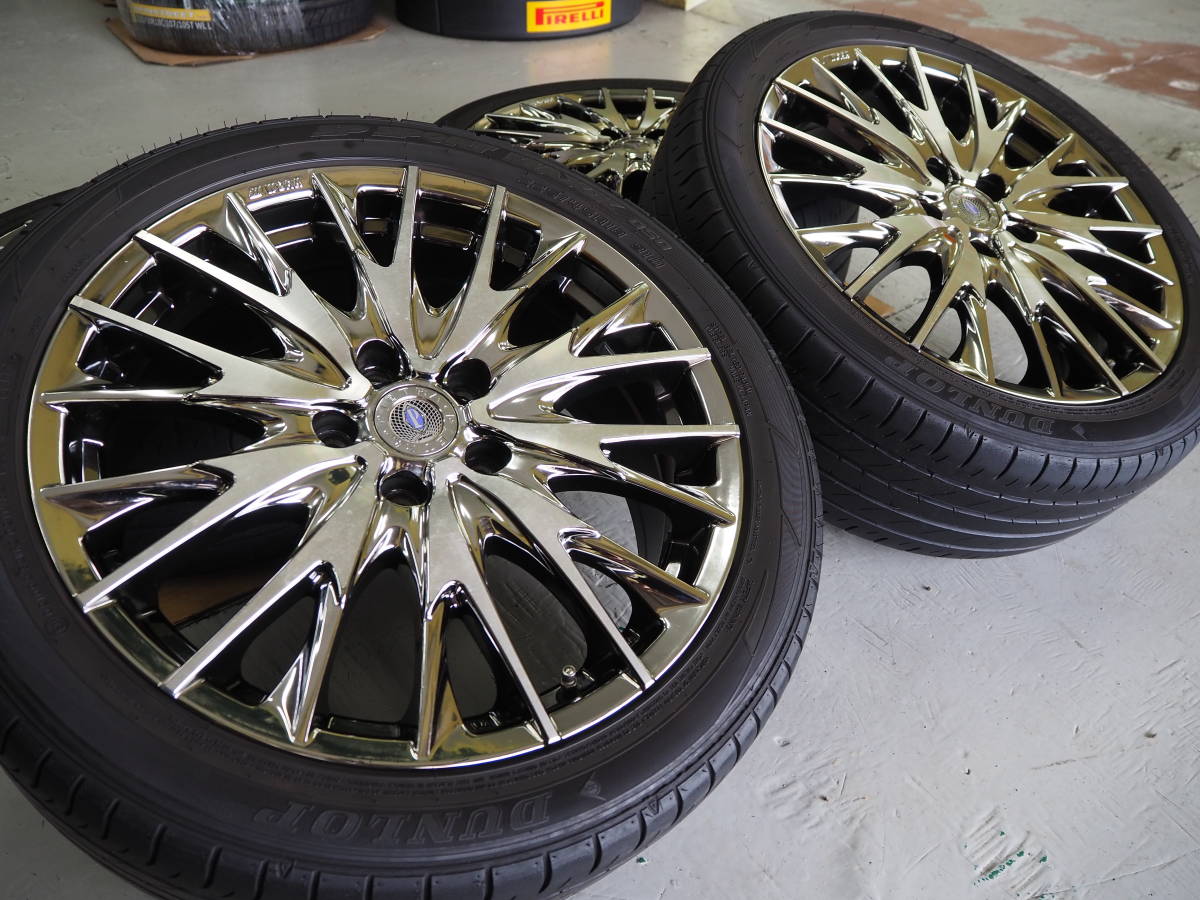 WORK PIETRA ct2 ワーク ピエトラ ct2 18inch 7.0J 5H114.3+48 中古タイヤ 225/45R18 ヴェゼル オデッセイ レヴォーグ RX-8_画像6