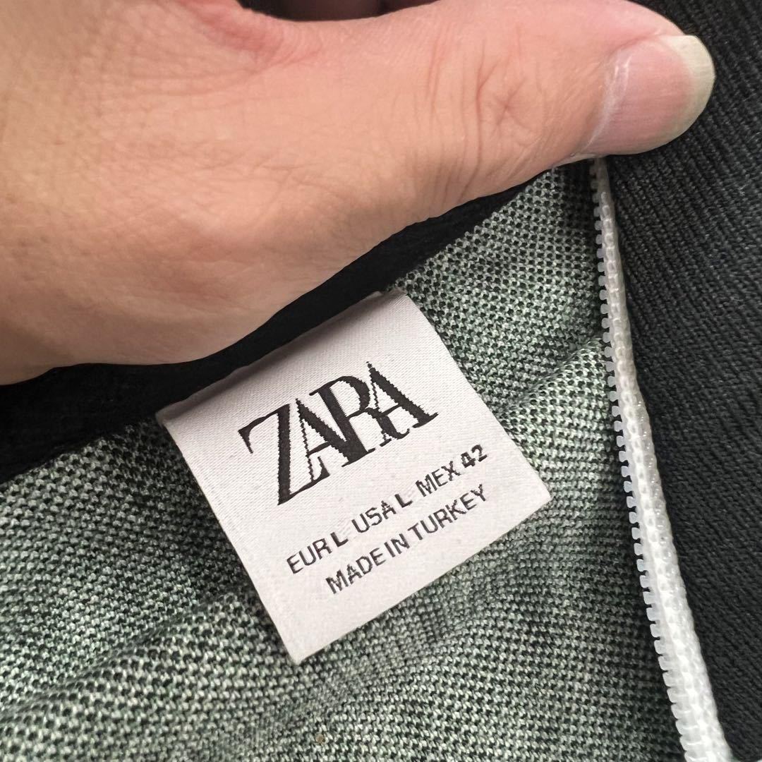 オカ ZARA トラックジャケット グリーン 幾何学総柄 ジャージ L Yahoo