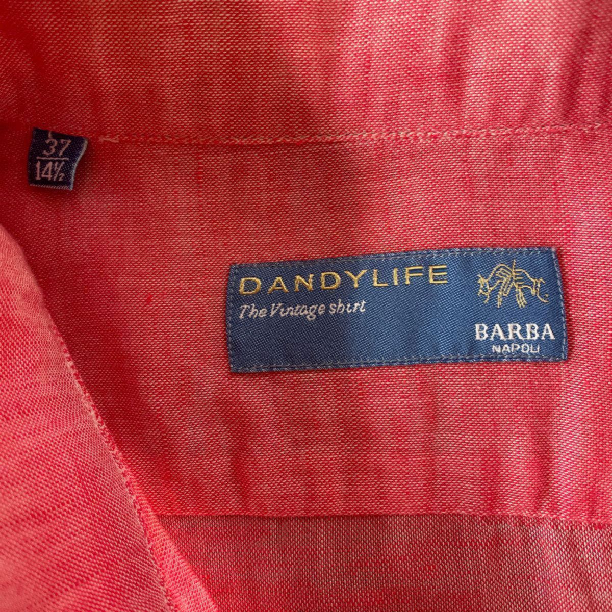 BARBA DANDYLIFE バルバ ダンディライフ シャツ　37  14 1/2