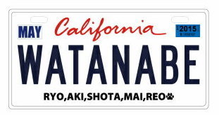  new goods California original plate number plate modification possible CAL signboard welcome board u Eddie ng wedding interior nameplate 