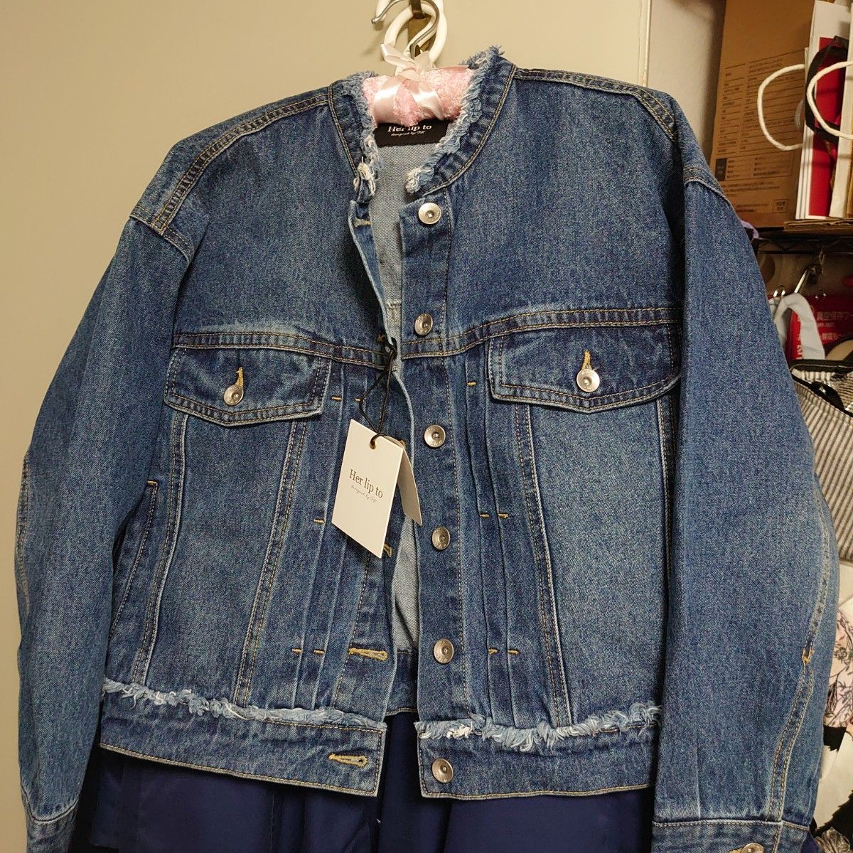 新品タグ付 herlipto Everyday Denim Jacket デニムジャケット