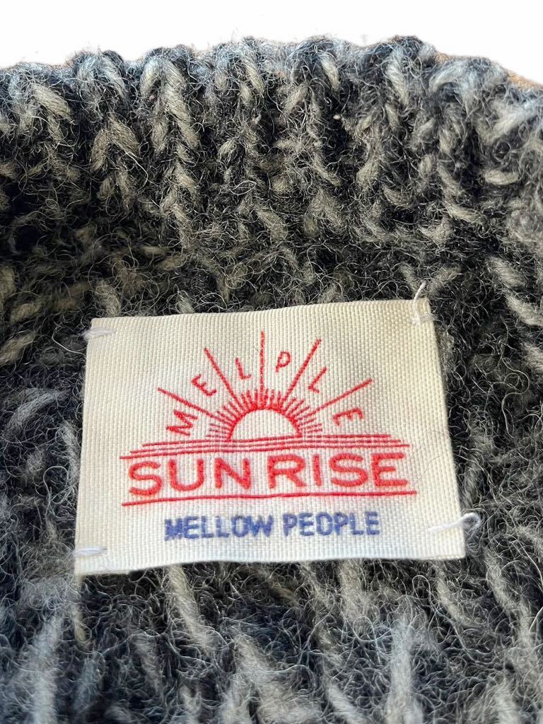 ●●DELTA MELPLE SUNRISE デルタ サンライズ ネパール製 ざっくりニット M 黒●●_画像3